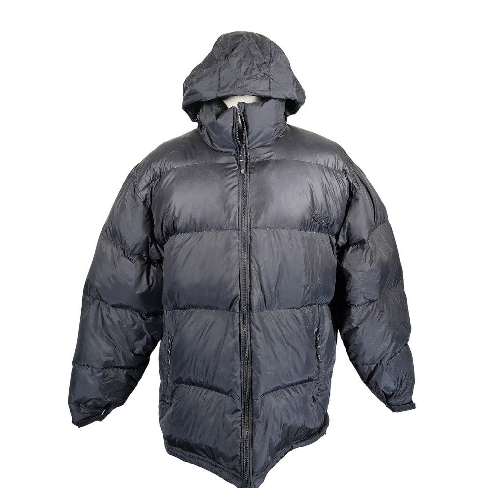 Southpole Jacket Mens XL Black Hooded Puffer Down Winter Coat‎ Warm Full Zip